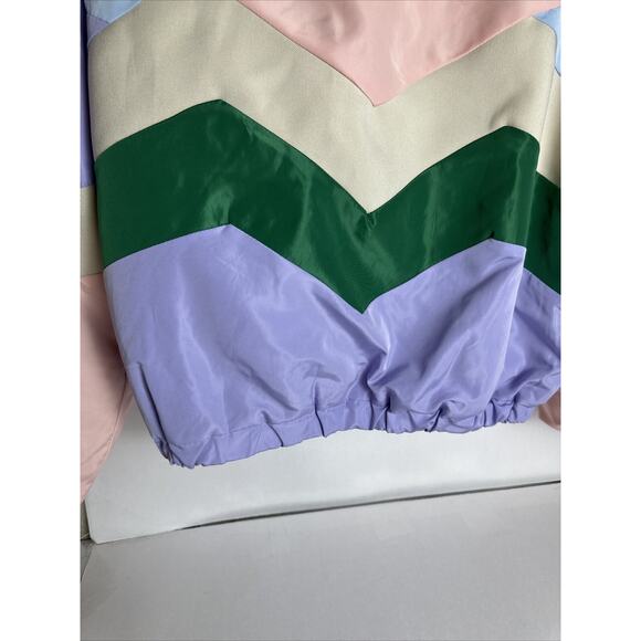 Cotton Sugar DoDo Clinique PASTEL COLOR PINK PURPLE WINDRUNNER JACKET 80s Style - Picture 12 of 16